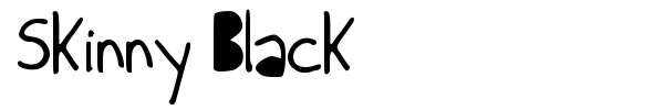 Skinny Black font preview